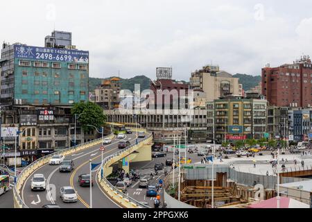 New Taipei, Taiwan 12 June 2022: Keelung city street in Taiwan Stock Photo