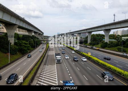 Lin Kou, Taiwan, 15 June 2022: National Highway number one in Taiwan Stock Photo