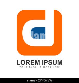 Monogram Logo Initial Letter D Stock Vector