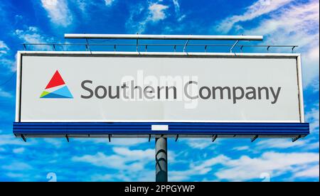 Advertisement billboard displaying logo of Southern Company Stock Photo ...