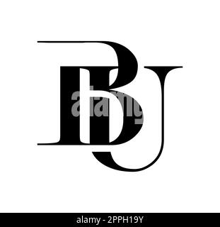 Monogram Logo vector Initial Letters BU Stock Vector