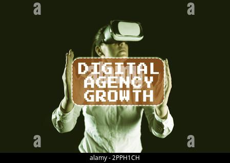 Inspiration showing sign Digital Agency Growth. Business overview Progress of graphic design and copywriting business Stock Photo