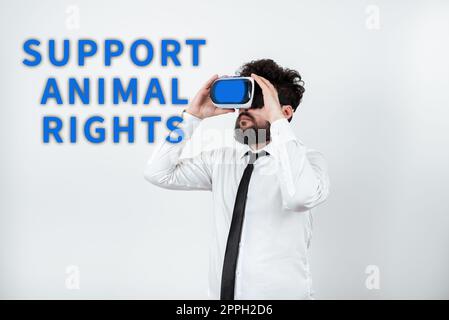 Writing displaying text Support Animal Rights, Internet Concept ...
