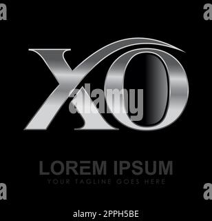 Monogram Initial Letters Vector Logo XO Stock Vector