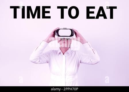 Inspiration showing sign Time To Eat. Concept meaning Right moment to enjoy a meal lunch dinner good food starving Stock Photo