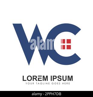 Monogram Logo Initial Letters WC Stock Vector