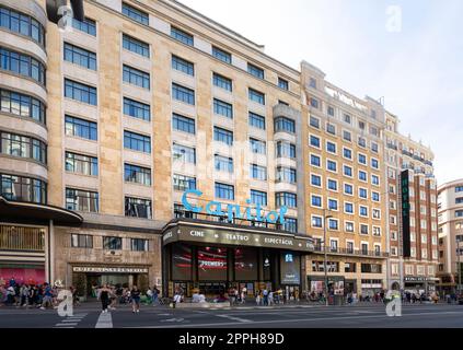 Capitol cinema building in Madrid, Spain Stock Photo