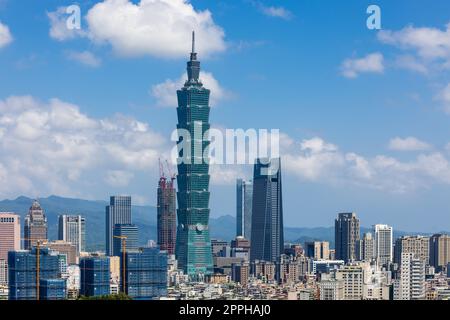 Taipei, Taiwan 28 September 2022: Taipei downtown city landscape Stock Photo