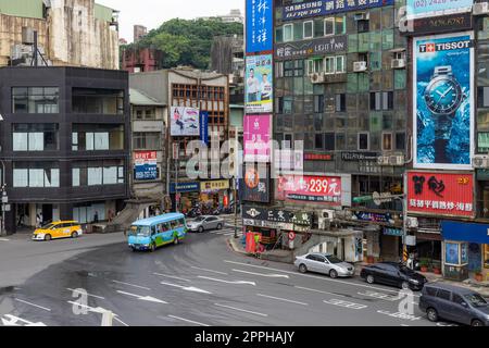 New Taipei, Taiwan 12 June 2022: Keelung city street in Taiwan Stock Photo