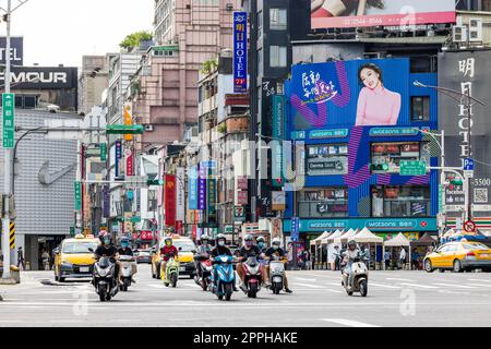 TAIPEI, TAIWAN - JUNE 27: This is a view of an MRT train in the