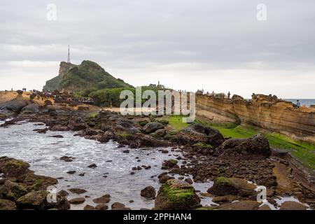 Natural landscape in Yehliu Geopark, taipei, Taiwan Stock Photo