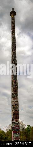 Totem Pole in Windsor Great Park, United Kingdom Stock Photo