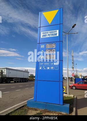 Bacau, Romania - September 11, 2022: OMV gas station Stock Photo