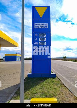 Bacau, Romania - September 11, 2022: OMV gas station Stock Photo