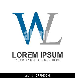 Monogram logo initial letters WL Stock Vector