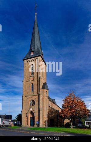 the catholic parish church of St. Agnes Bleibuir in the north eifel region Stock Photo