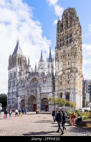 France, Rouen - Notre-Dame Cathedral Stock Photo