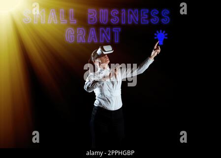 Text sign showing Small Business Grant. Business concept an individual-owned business known for its limited size Stock Photo