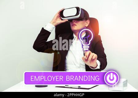 Conceptual display Employer Branding. Word for Process of promoting a company Building Reputation Stock Photo