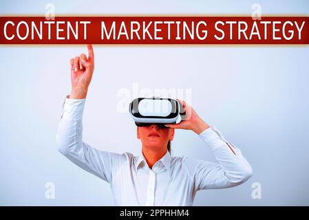 Inspiration showing sign Content Marketing Strategy. Business showcase distributing content to targeted audience online Stock Photo