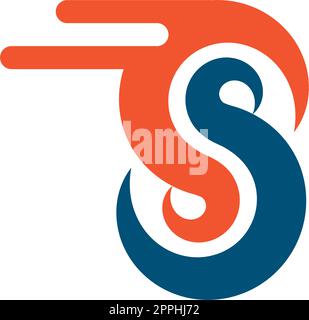 fast  S letter design icon  vector Stock Vector
