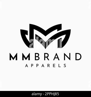 High End Metallic Brand Letter MM Logo
