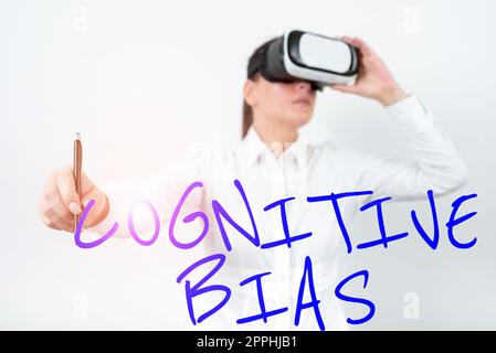 Handwriting text Cognitive Bias. Business approach Psychological treatment for mental disorders Stock Photo