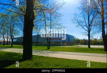 Porsche AG, headquartered in Stuttgart, is a German automobile manufacturer specializing in high performance sports cars, SUVs, and sedans. Stock Photo