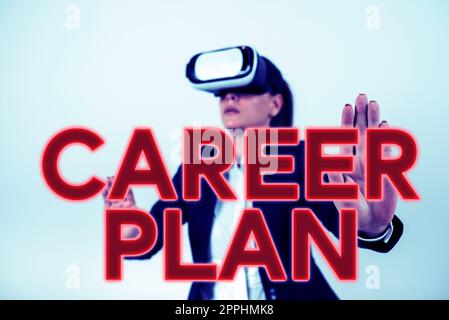 Conceptual caption Career Plan. Business idea ongoing process where you Explore your interests and abilities Stock Photo