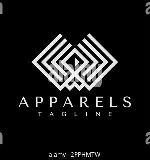 Minimalist line geometric letter W X logo design brand. Modern initial WX logo. Stock Vector