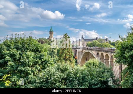 Aerial view of Luxembourg City Stock Photo