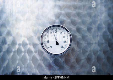 Thermometer gauge detail Stock Photo