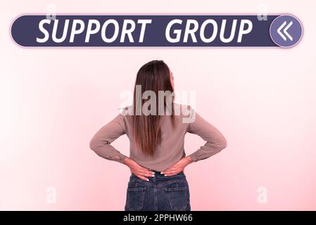Conceptual display Support Group. Business approach number of people involved in service commitment Stock Photo