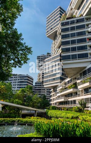 The Interlace is modern apartment buildings complex, Singapore. Designed by Ole Scheeren, partner of the Office for Metropolitan Architecture (OMA). Stock Photo