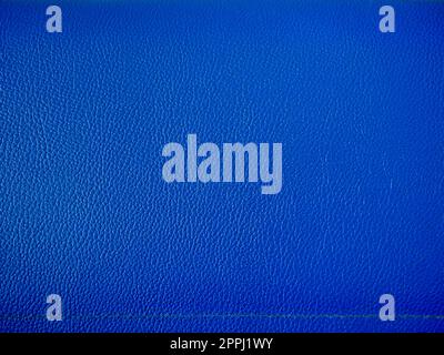 blue leather texture. background macro. PU leather Stock Photo