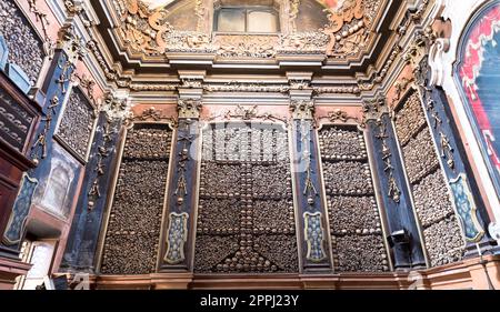 Milan, Italy. Ossuary Chapel in San Bernardino alle Ossa Church. Stock Photo