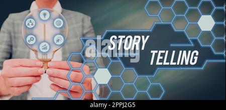 Text caption presenting Story Telling. Business concept method of limiting stress and its effects by learning ways Design Drawing Of Some Comic Frames As Background With Speech Bubbles Stock Photo