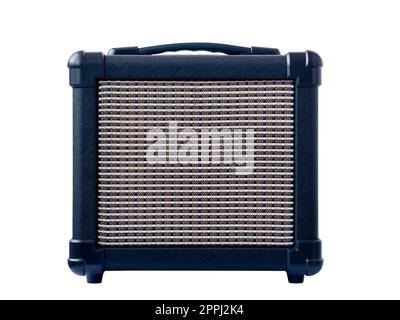 Small acoustic guitar amplifier isolated on white background Stock Photo