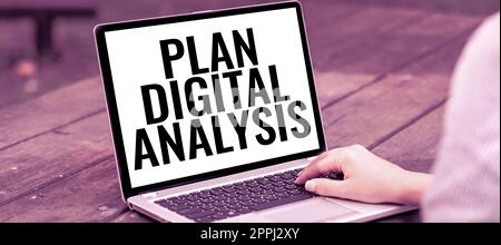 Conceptual display Plan Digital Analysis. Business approach sales data and economic growth graph chart, business strategy Stock Photo