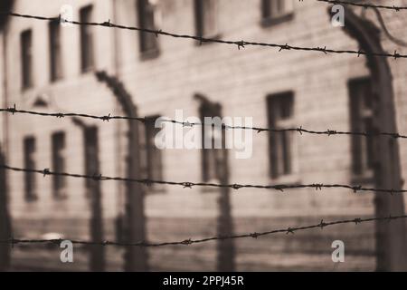 Auschwitz concentration camp in Poland Stock Photo