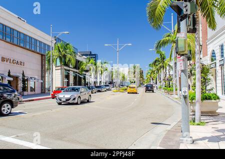 Rodeo Drive shopping district in Beverly Hills, California, USA Stock Photo