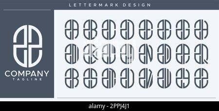 Abstract tube letter Z logo design. Modern line capsule ZZ Z letter logo vector. Stock Vector