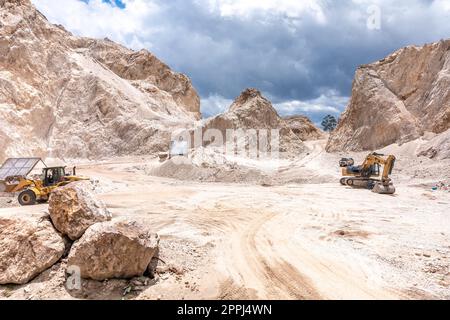 quarry for extracting sand, gravel and stone Stock Photo