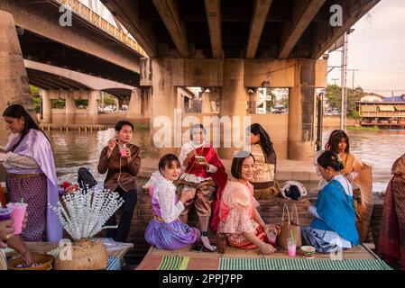 THAILAND AYUTTHAYA LOY KRATHONG FESTIVAL Stock Photo