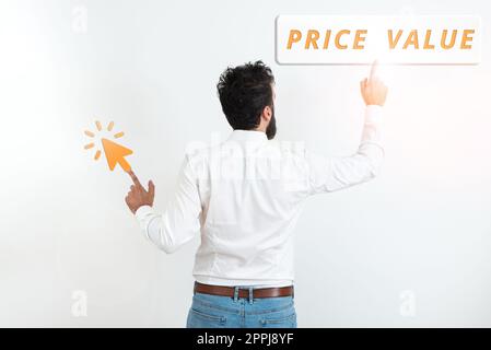 Inspiration showing sign Price Value. Conceptual photo strategy which sets cost primarily but not exclusively Stock Photo