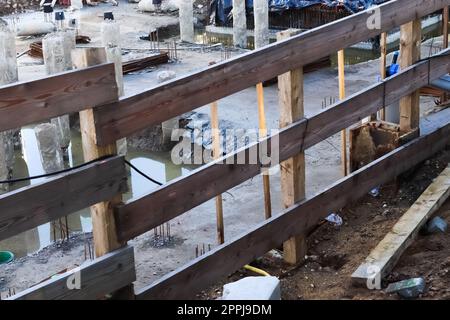 Construction site during progress found in german towns Stock Photo