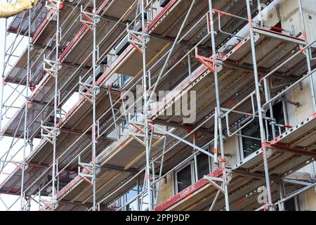 Construction site during progress found in german towns Stock Photo