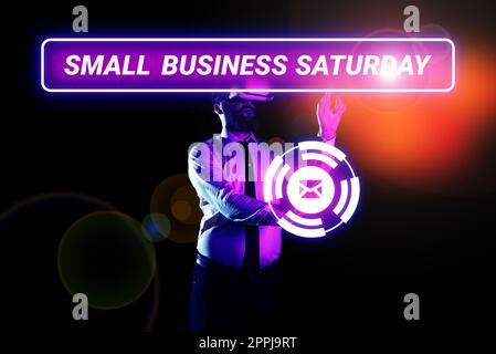 Inspiration showing sign Small Business Saturday. Business idea American shopping holiday held during the Saturday Stock Photo