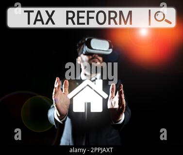 Writing displaying text Tax Reform. Business showcase government policy about the collection of taxes with business owners Stock Photo