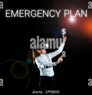 Text showing inspiration Emergency Plan. Business approach Procedures for response to major emergencies Be prepared Stock Photo